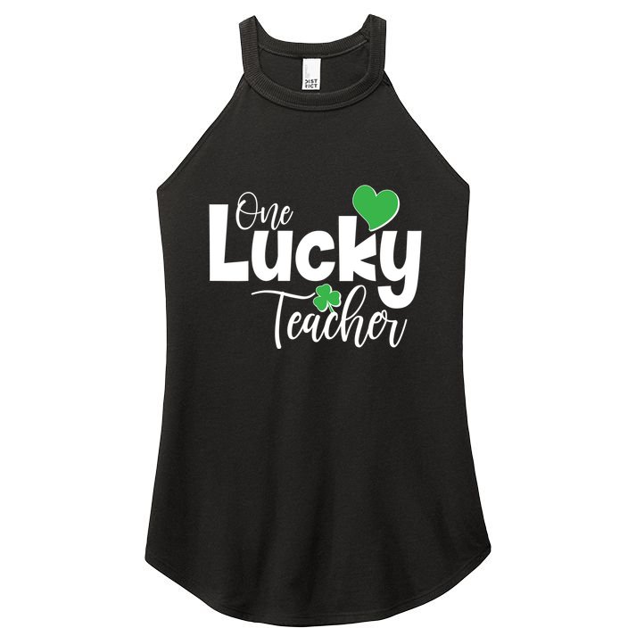 St Patricks Day One Lucky Teacher Women's Perfect Tri Rocker Tank