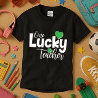 St Patricks Day One Lucky Teacher Kids T-Shirt