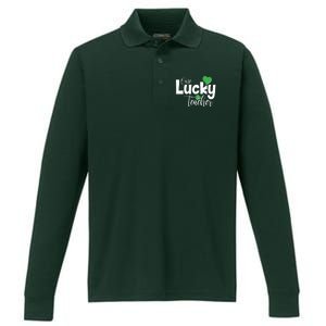 St Patricks Day One Lucky Teacher Performance Long Sleeve Polo