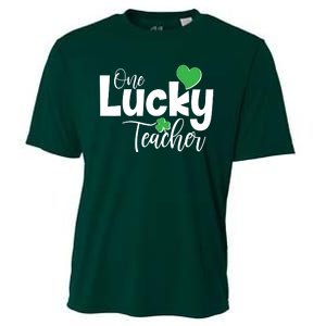 St Patricks Day One Lucky Teacher Cooling Performance Crew T-Shirt