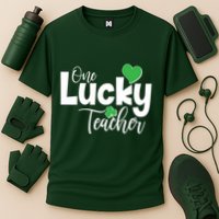 St Patricks Day One Lucky Teacher Performance Shirt