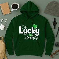 St Patricks Day One Lucky Teacher Hoodie