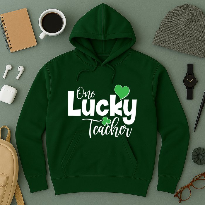 St Patricks Day One Lucky Teacher Hoodie