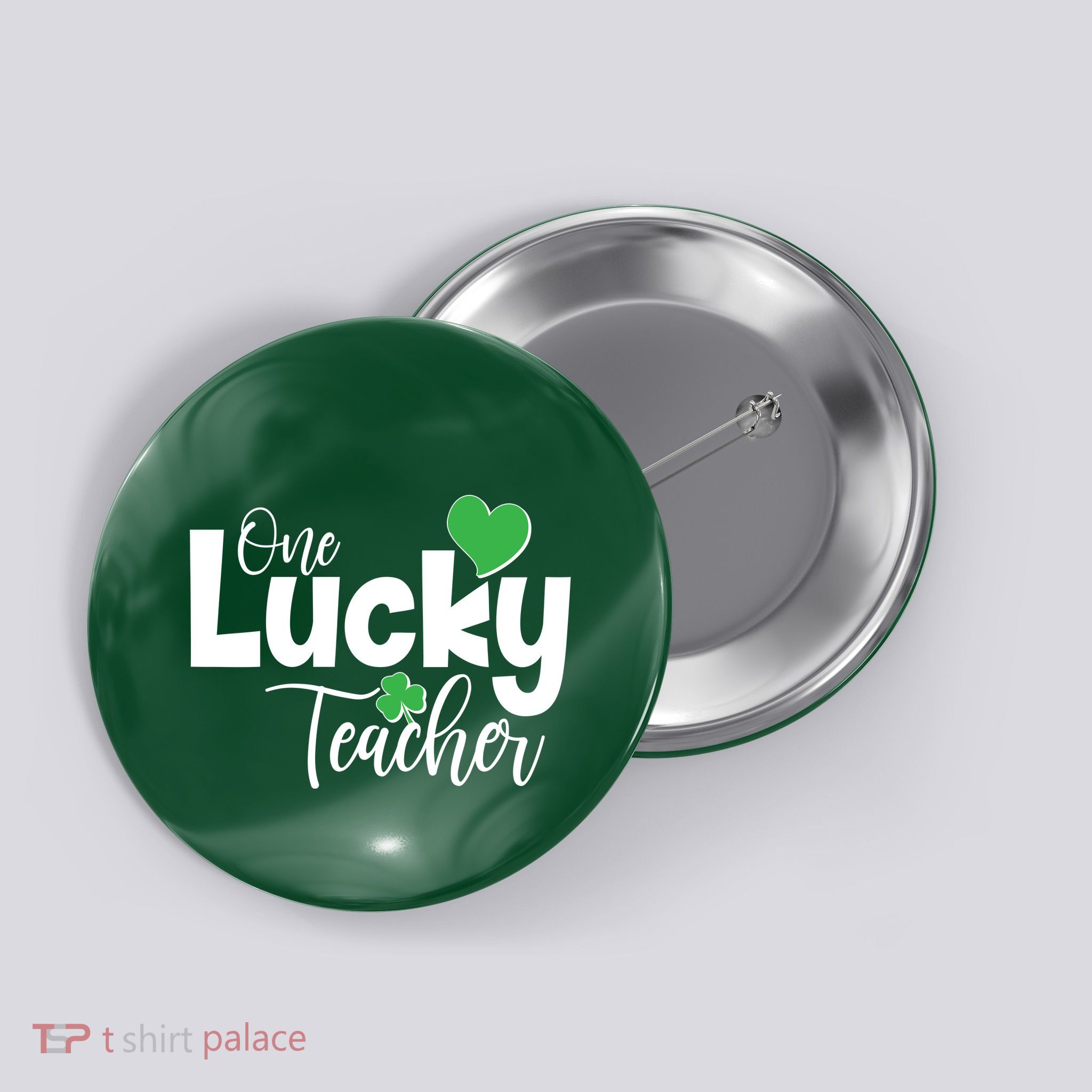 St Patricks Day One Lucky Teacher Button