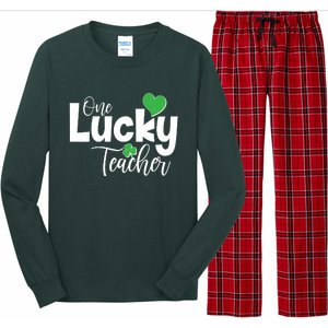 St Patricks Day One Lucky Teacher Long Sleeve Pajama Set