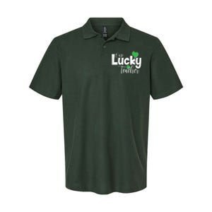 St Patricks Day One Lucky Teacher Softstyle Adult Sport Polo