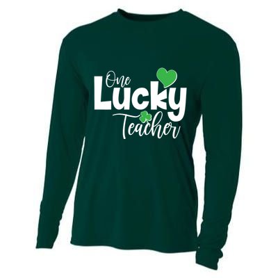 St Patricks Day One Lucky Teacher Cooling Performance Long Sleeve Crew