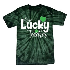 St Patricks Day One Lucky Teacher Tie-Dye T-Shirt