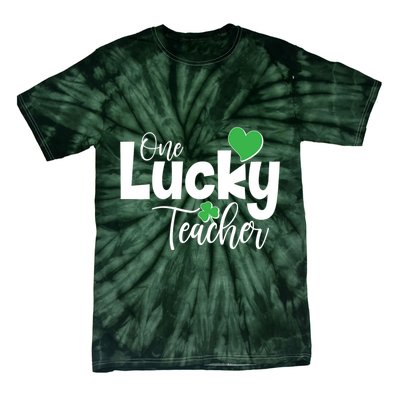 St Patricks Day One Lucky Teacher Tie-Dye T-Shirt