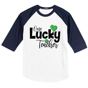 St Patricks Day One Lucky Teacher Baseball Sleeve Shirt