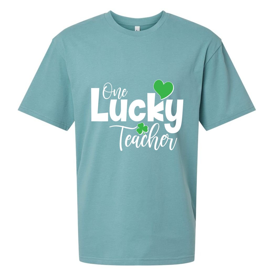 St Patricks Day One Lucky Teacher Sueded Cloud Jersey T-Shirt