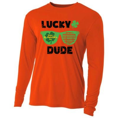 St Patrick's Day Vintage Funny Irish Lucky Dude Cute Gift Cooling Performance Long Sleeve Crew