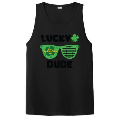 St Patrick's Day Vintage Funny Irish Lucky Dude Cute Gift PosiCharge Competitor Tank