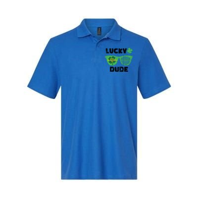 St Patrick's Day Vintage Funny Irish Lucky Dude Cute Gift Softstyle Adult Sport Polo