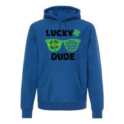 St Patrick's Day Vintage Funny Irish Lucky Dude Cute Gift Premium Hoodie