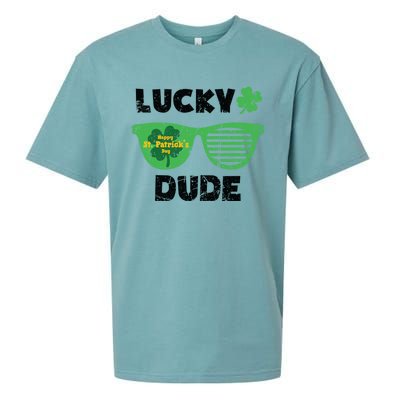 St Patrick's Day Vintage Funny Irish Lucky Dude Cute Gift Sueded Cloud Jersey T-Shirt