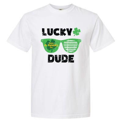 St Patrick's Day Vintage Funny Irish Lucky Dude Cute Gift Garment-Dyed Heavyweight T-Shirt