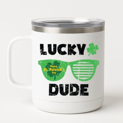 St Patrick's Day Vintage Funny Irish Lucky Dude Cute Gift 12 oz Stainless Steel Tumbler Cup