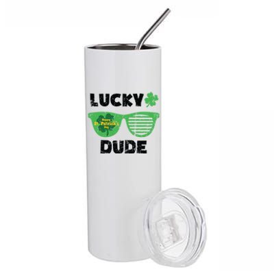 St Patrick's Day Vintage Funny Irish Lucky Dude Cute Gift Stainless Steel Tumbler