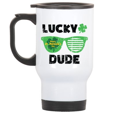 St Patrick's Day Vintage Funny Irish Lucky Dude Cute Gift Stainless Steel Travel Mug