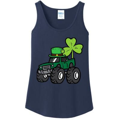 St Patrick Day Monster Truck Saint Pattys Irish Boy Ladies Essential Tank