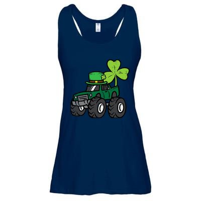 St Patrick Day Monster Truck Saint Pattys Irish Boy Ladies Essential Flowy Tank