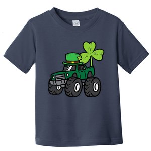 St Patrick Day Monster Truck Saint Pattys Irish Boy Toddler T-Shirt