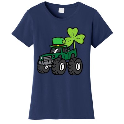 St Patrick Day Monster Truck Saint Pattys Irish Boy Women's T-Shirt