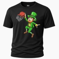 St Patrick's Day Basketball Irish Basketball Dunk Leprechaun Great Gift Cooling Performance Crew T-Shirt