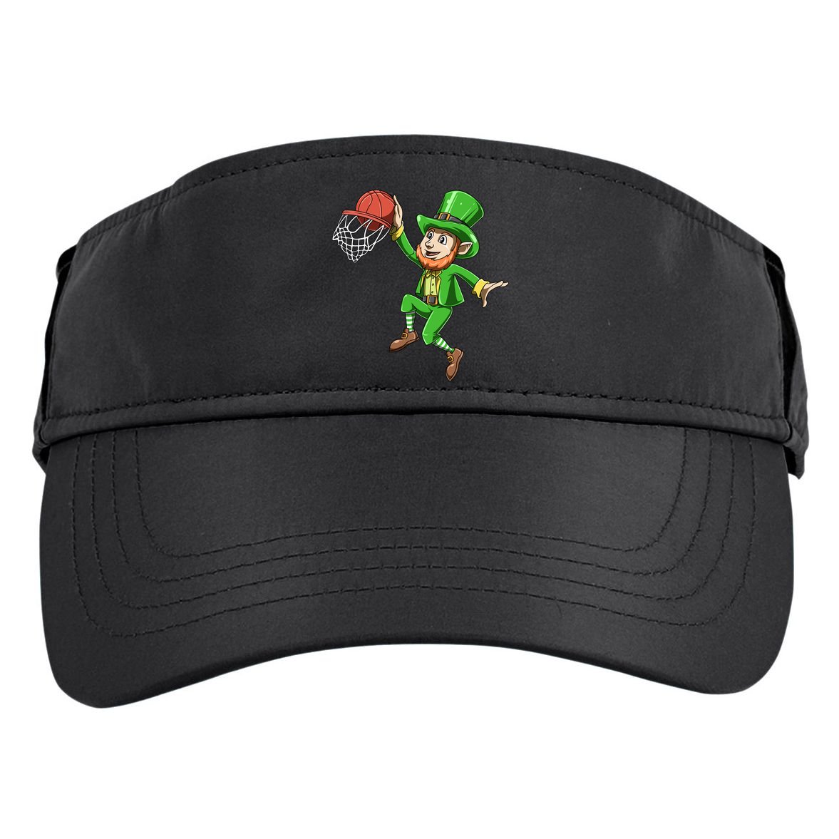 St Patrick's Day Basketball Irish Basketball Dunk Leprechaun Great Gift Adult Drive Performance Visor