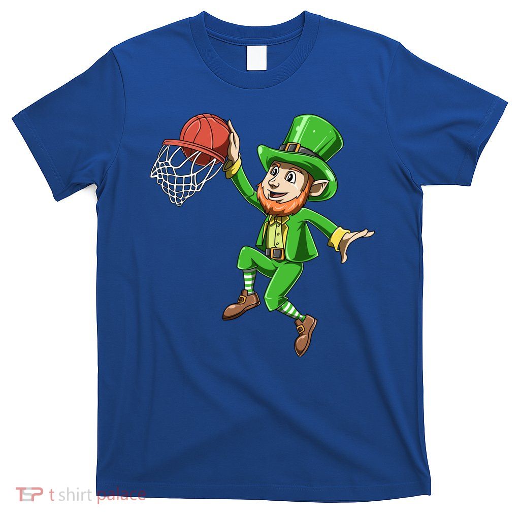 St Patrick's Day Basketball Irish Basketball Dunk Leprechaun Great Gift T-Shirt