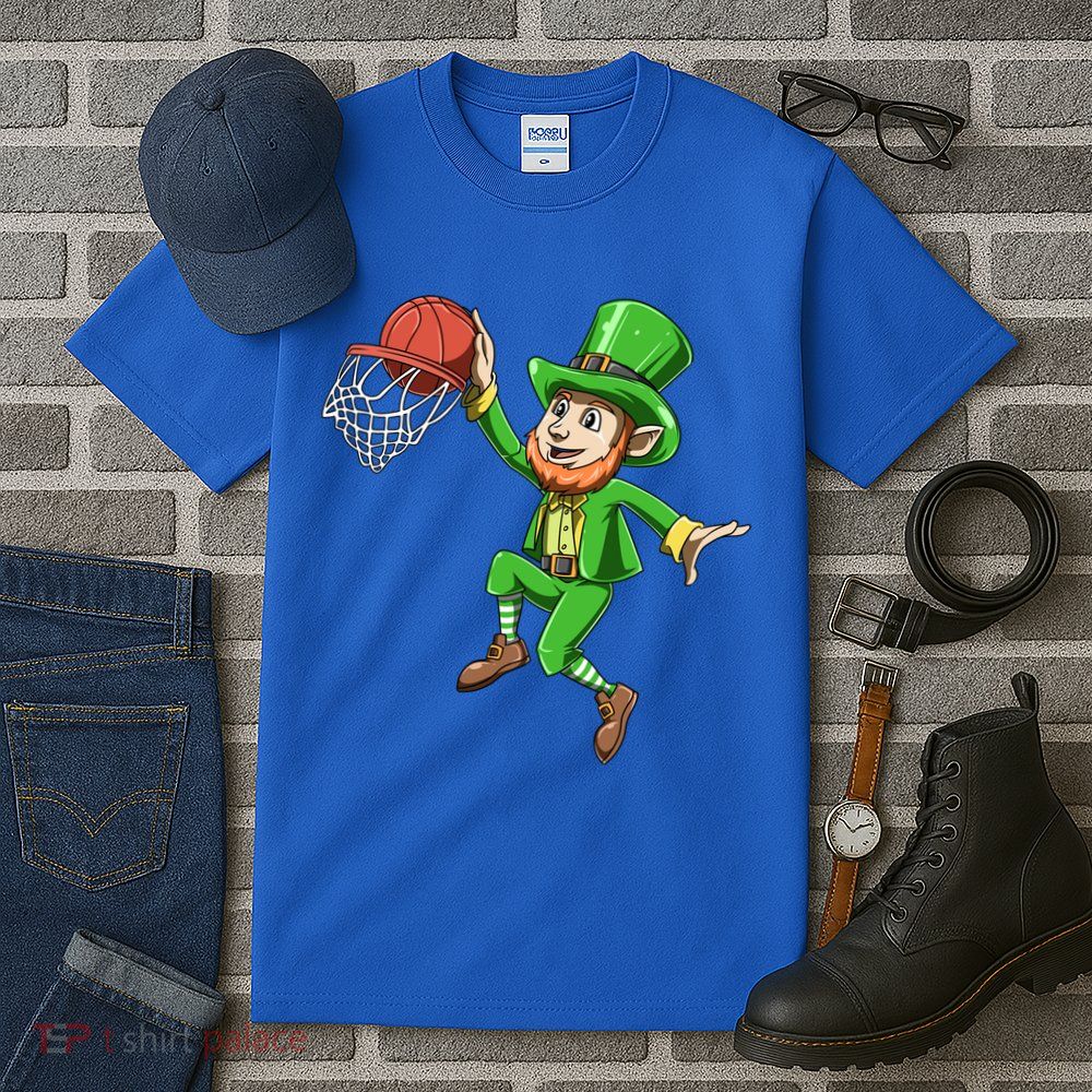 St Patrick's Day Basketball Irish Basketball Dunk Leprechaun Great Gift Tall T-Shirt
