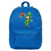 St Patrick's Day Basketball Irish Basketball Dunk Leprechaun Great Gift 16 in Basic Backpack