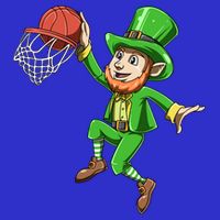 St Patrick's Day Basketball Irish Basketball Dunk Leprechaun Great Gift 16 in Basic Backpack