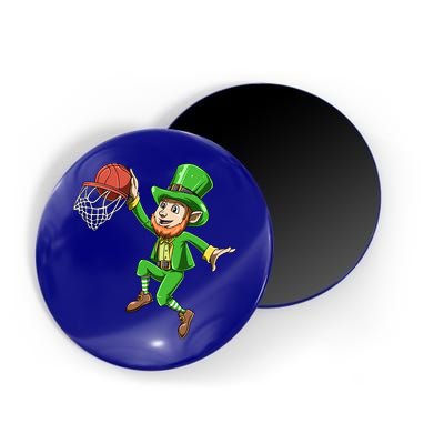St Patrick's Day Basketball Irish Basketball Dunk Leprechaun Great Gift Magnet