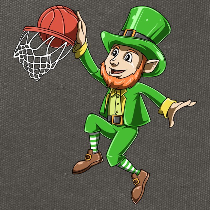St Patrick's Day Basketball Irish Basketball Dunk Leprechaun Great Gift Cotton Canvas Backpack