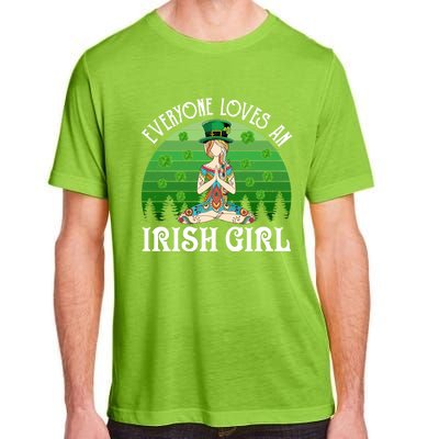 St Patricks Day Everyone Loves An Irish Yoga Gift Adult ChromaSoft Performance T-Shirt