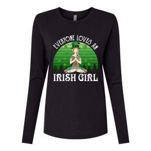 St Patricks Day Everyone Loves An Irish Yoga Gift Womens Cotton Relaxed Long Sleeve T-Shirt