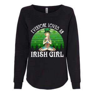 St Patricks Day Everyone Loves An Irish Yoga Gift Womens California Wash Sweatshirt