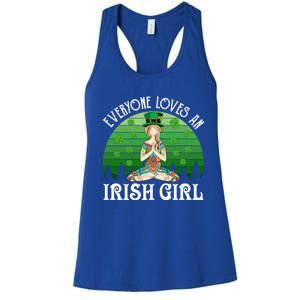 St Patricks Day Everyone Loves An Irish Yoga Gift Women's Racerback Tank