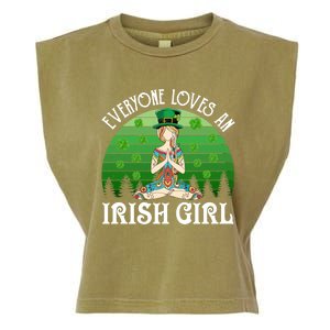 St Patricks Day Everyone Loves An Irish Yoga Gift Garment-Dyed Women's Muscle Tee