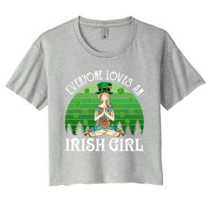 St Patricks Day Everyone Loves An Irish Yoga Gift Women's Crop Top Tee