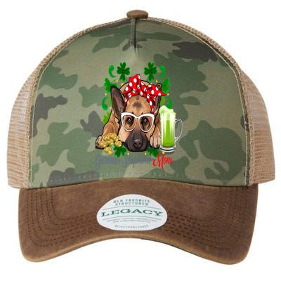 St Patrick's Day Irish Saint Patrick Shamrock Gsd Mom Funny Gift Legacy Tie Dye Trucker Hat