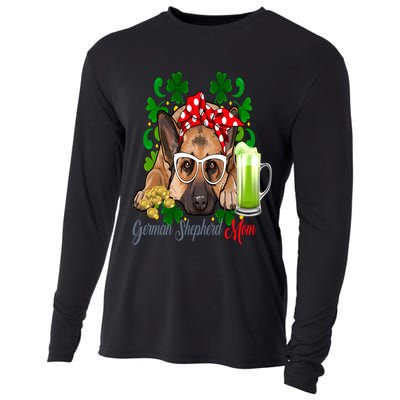 St Patrick's Day Irish Saint Patrick Shamrock Gsd Mom Funny Gift Cooling Performance Long Sleeve Crew