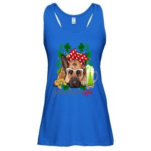 St Patrick's Day Irish Saint Patrick Shamrock Gsd Mom Funny Gift Ladies Essential Flowy Tank