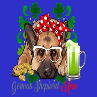 St Patrick's Day Irish Saint Patrick Shamrock Gsd Mom Funny Gift Short Acrylic Beanie
