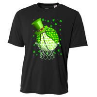 St Patricks Day Shamrock Basketball Irish Cooling Performance Crew T-Shirt