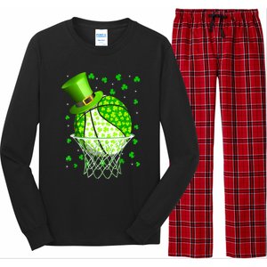 St Patricks Day Shamrock Basketball Irish Long Sleeve Pajama Set