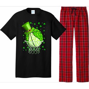 St Patricks Day Shamrock Basketball Irish Pajama Set