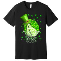 St Patricks Day Shamrock Basketball Irish Premium T-Shirt